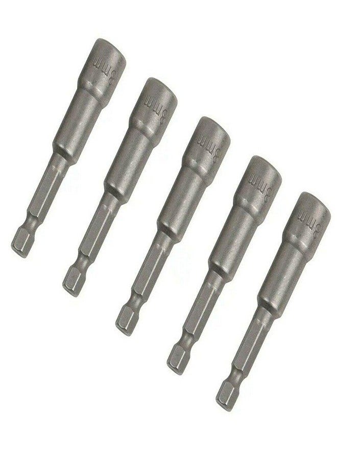 uptodateproducts مجموعة أدوات يدوية حديثة من فولاذ الكروم والفاناديوم، 5 قطع، 8 مم، فضي، برأس سداسي مغناطيسي، مفك براغي تقني، مثقاب، صواميل، مجموعة أدوات تركيب الأسقف والتكسية، قطع غيار أدوات يدوية - Image 5