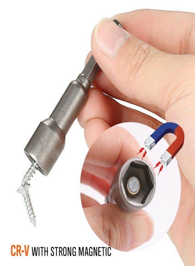 uptodateproducts مجموعة أدوات يدوية حديثة من فولاذ الكروم والفاناديوم، 5 قطع، 8 مم، فضي، برأس سداسي مغناطيسي، مفك براغي تقني، مثقاب، صواميل، مجموعة أدوات تركيب الأسقف والتكسية، قطع غيار أدوات يدوية - Image 4