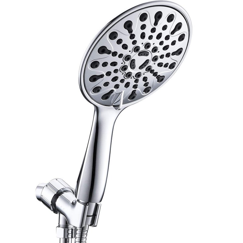 SOKA High Pressure Shower Heads with 6 Spray Setting Massage Spa 6 Showerhead with Handheld Shower Head with Extra Long Hose 59 Inches5 FeetAnd Adjustable Bracket Chrome