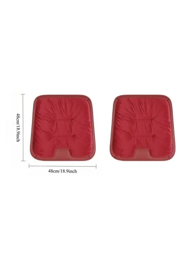Winter Padded And Thickened Car Seat Cover For Front Seats Universal Flannel Material Fits New Energy Vehicles Claret Colour Perfect Gift For Drivers - Image 4