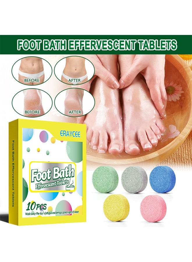 ERAYCEE 10 Pcs Foot Bath Effervescent Tablets ,Soak Spa Tablets Foot Care Foot Spa Relax Massage Tablets Foot Care Relax Massage, Cleansing Tablets Helps Restore Foot Health, Promote Metabolism - Image 2
