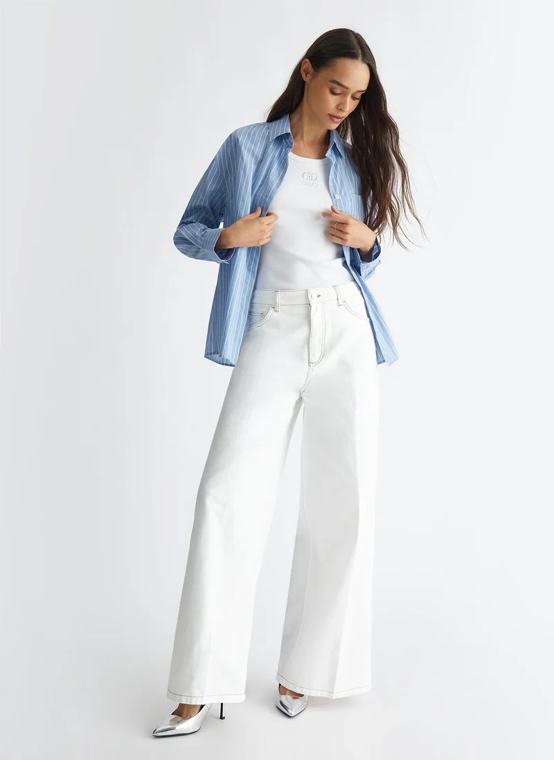 Liu Jo Striped oversized shirt
