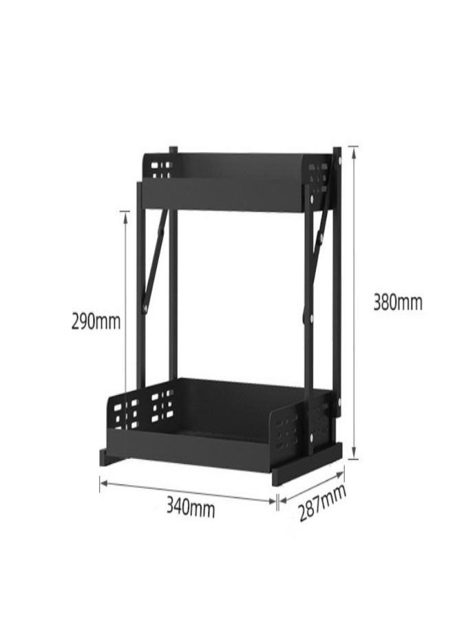 مطبخ سحب رفوف من الفولاذ المقاوم للصدأ انزلاقية تخزين أرفف التوابل 2 طبقة سوداء قابلة للطي رفوف الفصول منظم لمجلس الوزراء منضدة وتحت سينك - pzsku/Z8F9B4845591DE914234DZ/45/_/1710212372/2d499125-6eef-4ca3-8755-32f1de64f846