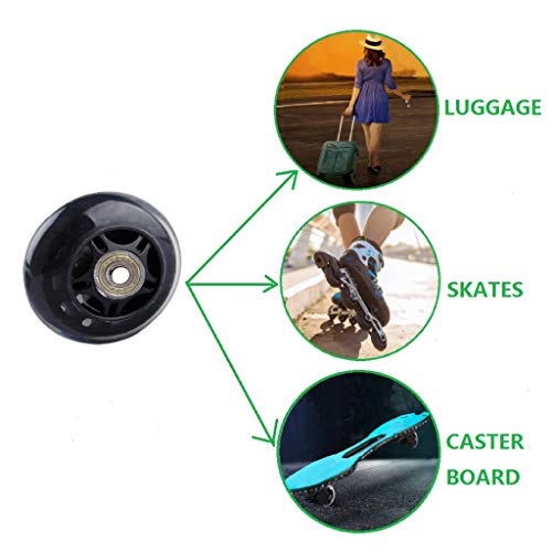 ORO Luggage Wheels Replacement 78 * 24mm With 8mm(0.31") Bearings for Suitcase, Inline Outdoor Skate and Caster Board (78mm) - Image 5