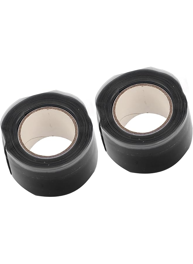 promass Silicone Grip Tape, Fix Adhesive Tape 2pcs Silicone Flexible for Dragon Boat (Black) - Image 1