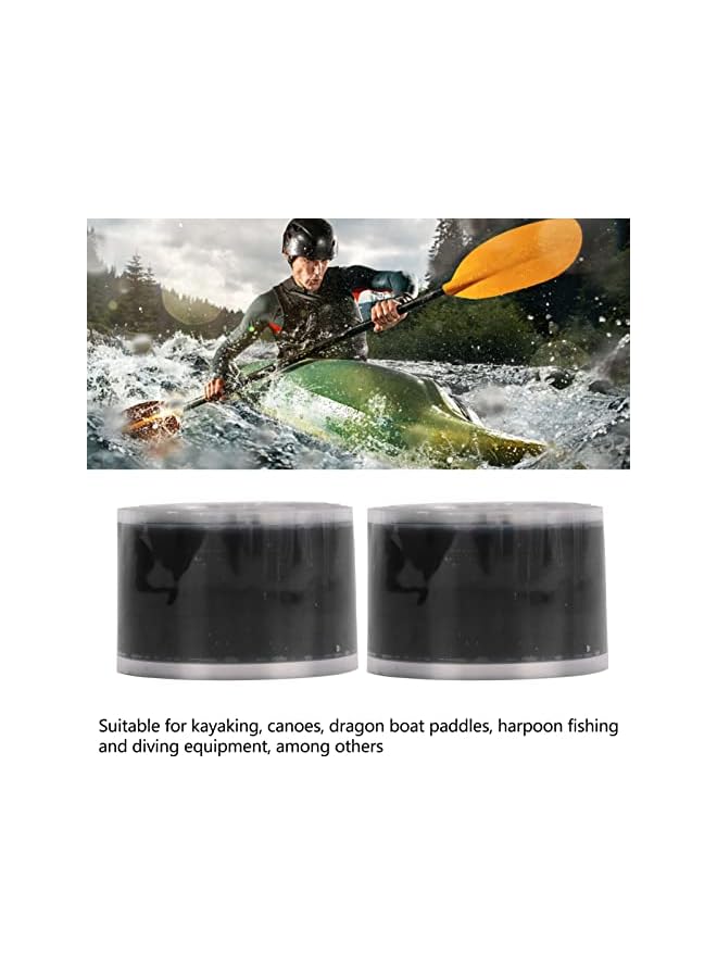 promass Silicone Grip Tape, Fix Adhesive Tape 2pcs Silicone Flexible for Dragon Boat (Black) - Image 2