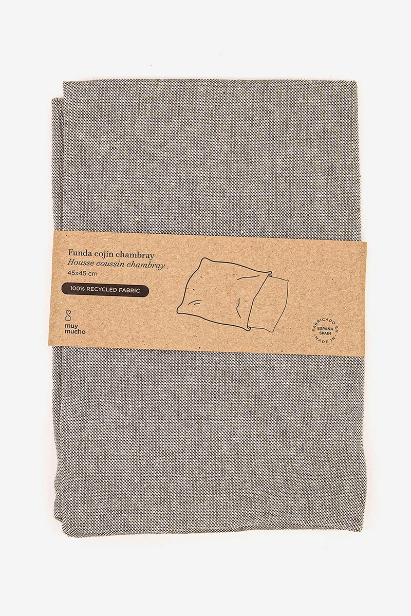 موي موتشو Recycled Cotton Cushion Cover 45 H x 45 L cm, Oatmeal