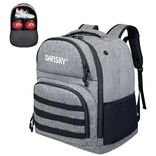 DAFISKY Bowling Ball Bag 2 Ball Bowling Backpack for Single or 2 Balls with Shoes Compartment Fits Up to US Size 15 - Image 1
