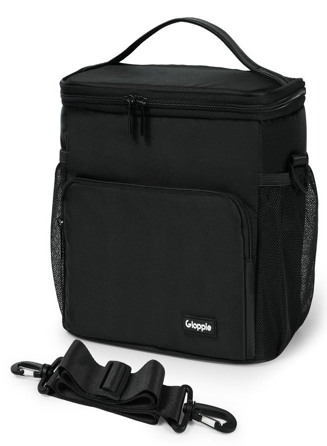 Gloppie Flight Crew Lunch Bag with Luggage Trolley Sleeve - Professional Insulated Cooler Bag for Flight Attendants & Pilots, Leakproof Lunch Box with Reinforced Structure for Travel & Work, Black - Image 1