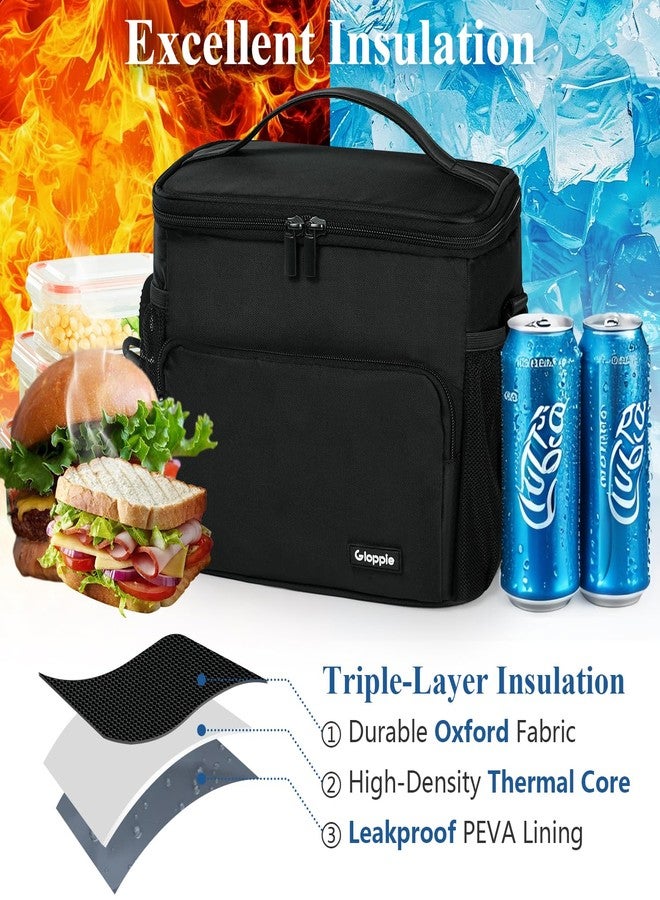 Gloppie Flight Crew Lunch Bag with Luggage Trolley Sleeve - Professional Insulated Cooler Bag for Flight Attendants & Pilots, Leakproof Lunch Box with Reinforced Structure for Travel & Work, Black - Image 5