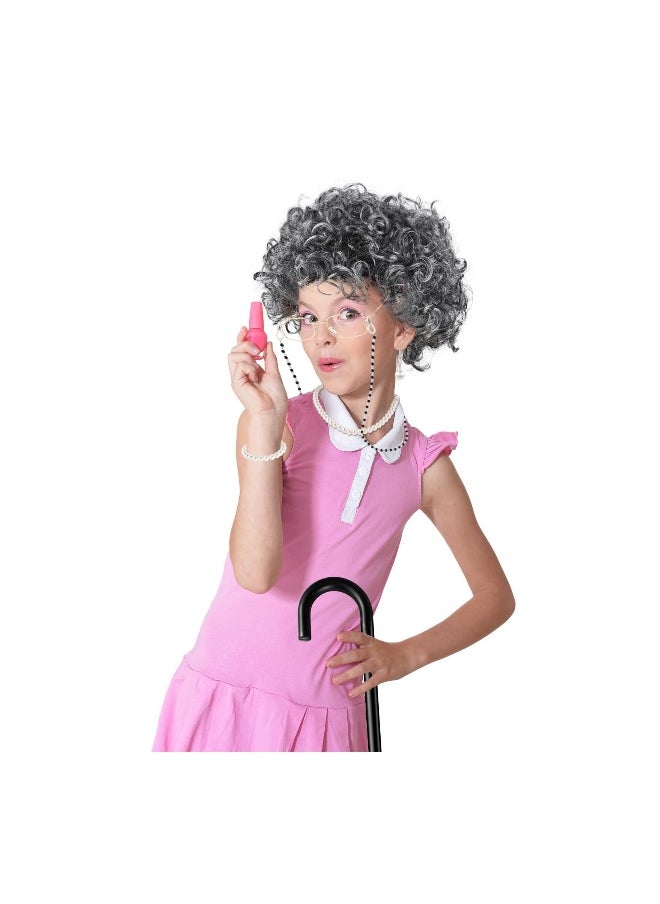 Old Lady Wig Costume for Women, 100 Day of School Costume for Kids Includes Wig Glasses Old Women Costume Kit for Grandma Dress Up Supplies - pzsku/Z8F9B8CEEE25E09A5FC3FZ/45/_/1736167845/13634ecd-6952-4bfa-91a1-b4e14da2ae48