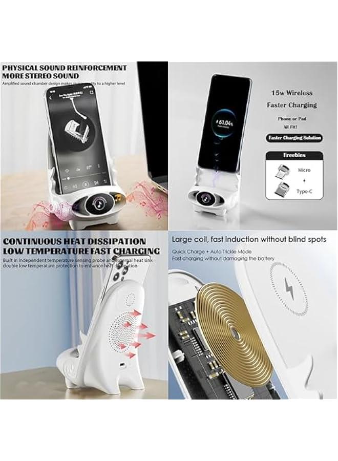 Mini Chair Wireless Fast Charger Multifunctional Phone Holder, 2024 Upgrade Wireless Universal Rapid Charger Phone Holder Portable Mini Chair Wireless Charger Phone Holder Fast Charging - Image 3