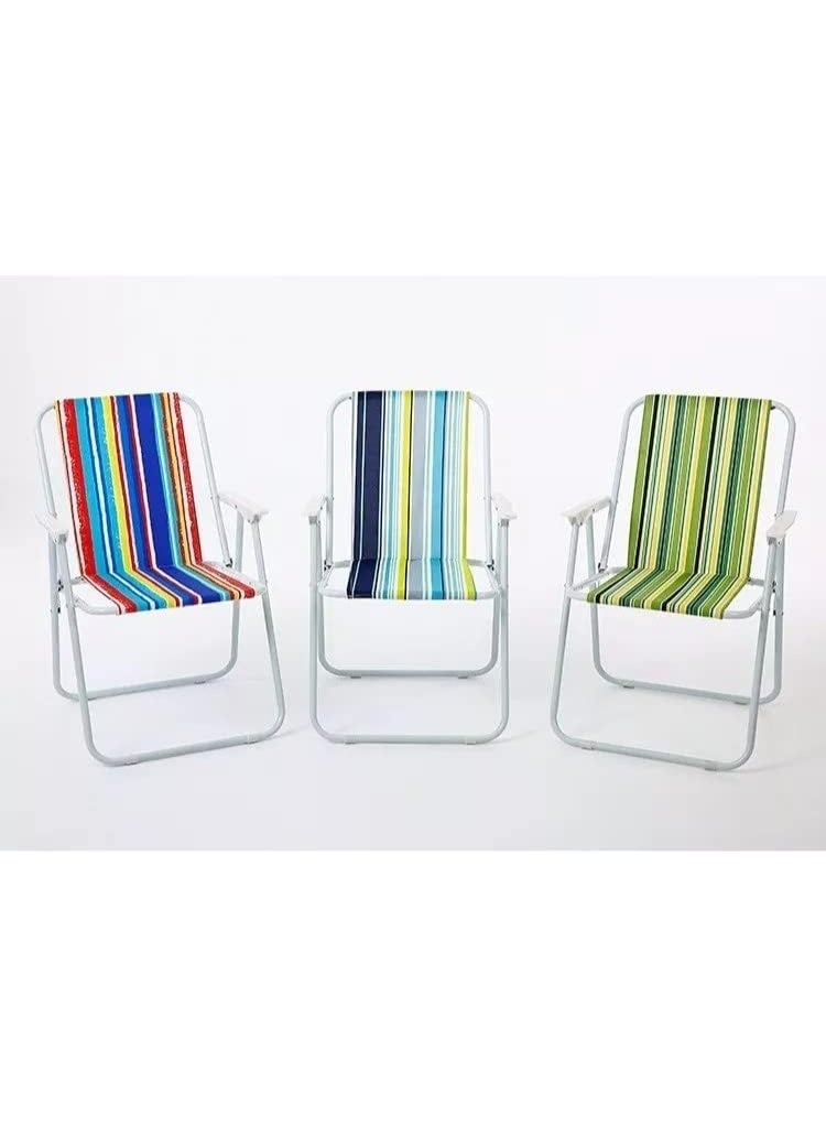 Raxoom Camping Foldable Beach Chair Portable Best For Outdoor camping, Beach, Barbeque | Comfortable | Easily Fits In Car, Assorted Colors, 1 Piece - Image 5