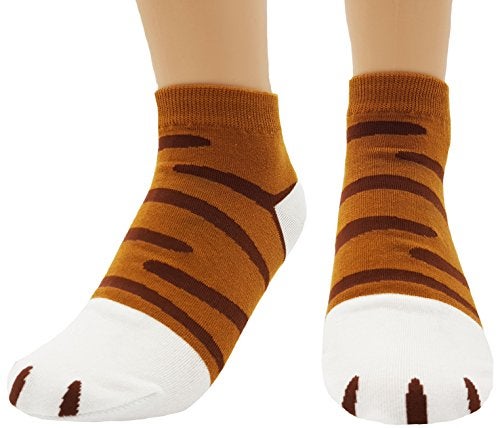 JJMax Women's Cute Kitty Cat Paws Socks with Paw Prints on Toes, Ankle 4 Pair Set, One Size,Ankle 4 Pair Set,One Size - Image 5