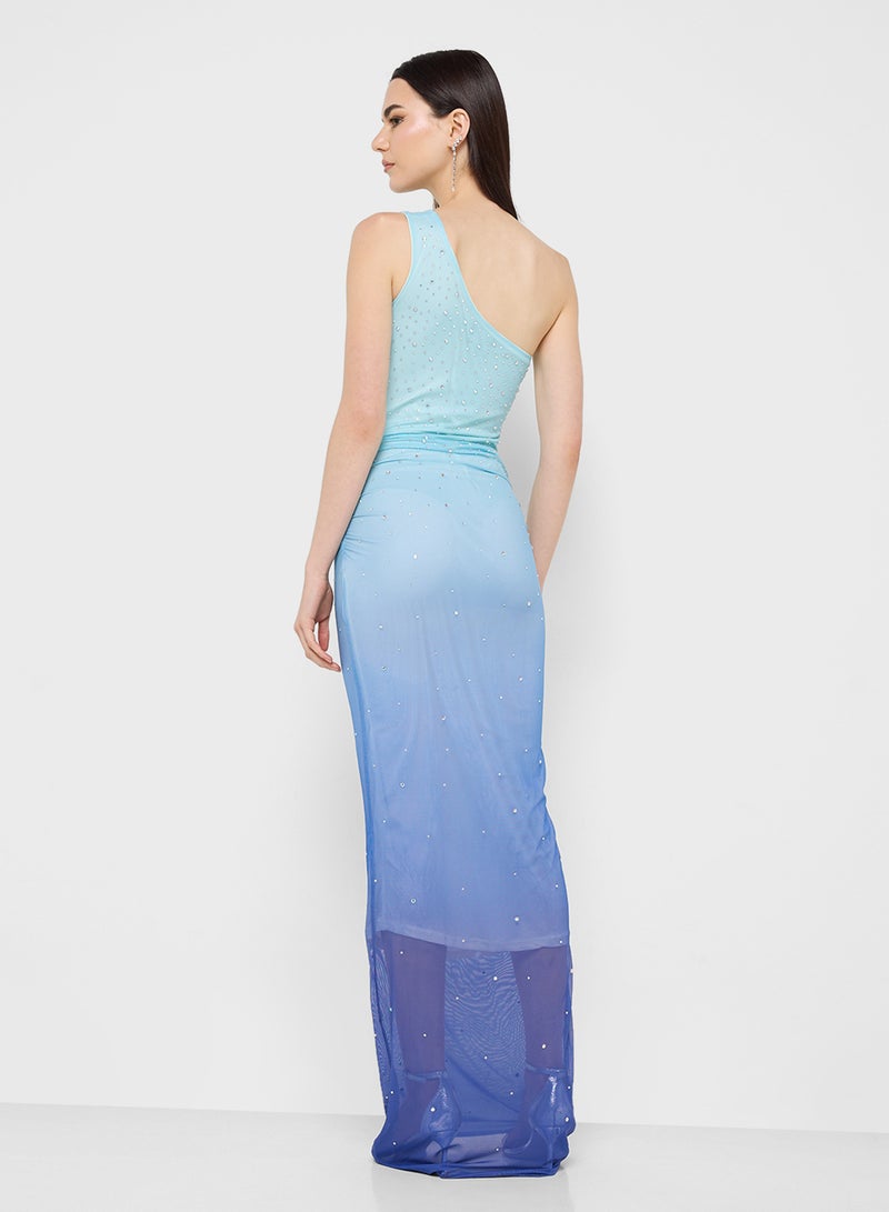 Ginger Ombre One-Shoulder Dress - Image 2