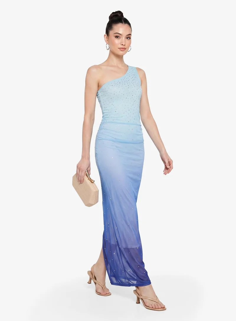 Ginger Ombre One-Shoulder Dress