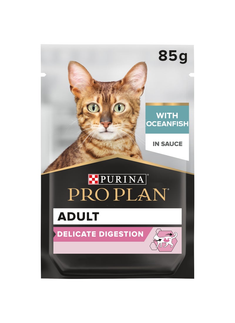 Purina Pro Plan Delicate Wet Cat Food Oceanfish In Gravy Multipack 10 x 85g - Image 2