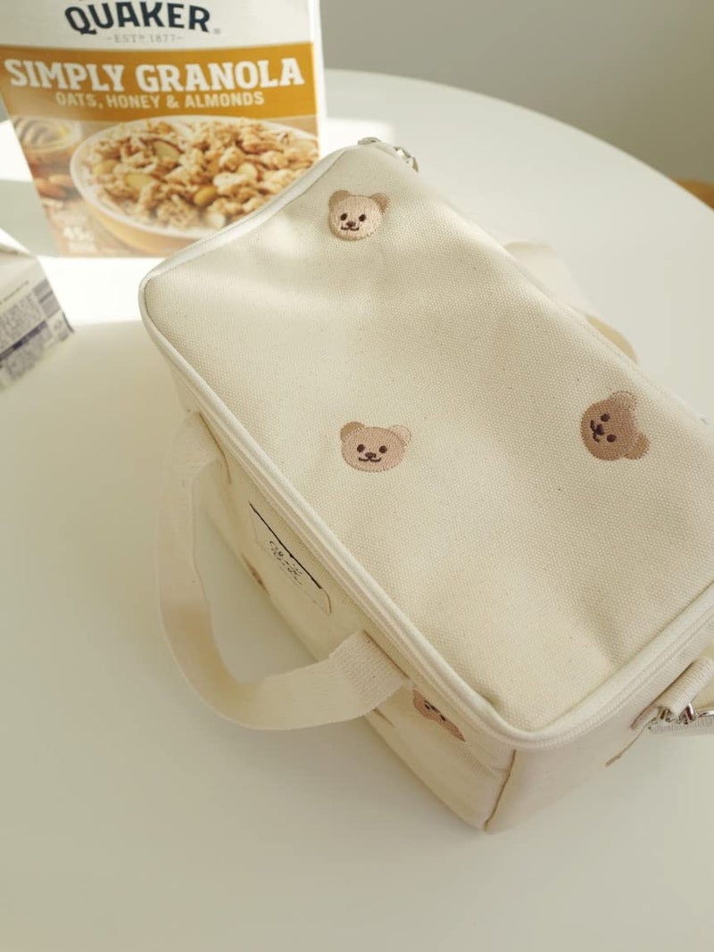 RICHTRUE Kawaii Lunch Bag for Girls Lunch Box Insulated Cute Lunch Bags for Women Insulated Lunch Box for Kids (Beige 2) - Image 5