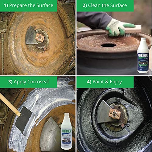 Corroseal 80022 Water-Based Rust Converter Application Cleaner - 1 Qt - Image 5