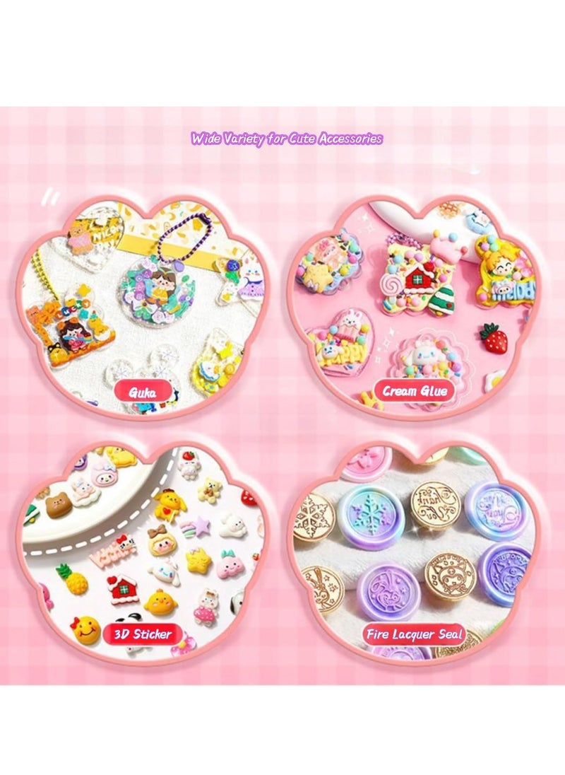 DIY Art and Craft kit for Girls,Guka Cream and Sticker Making Kit with Kpop Stickers, Artificial Cream Glue, and Decoration Accessories-Perfect for Birthday Gift for Kids  - Image 3