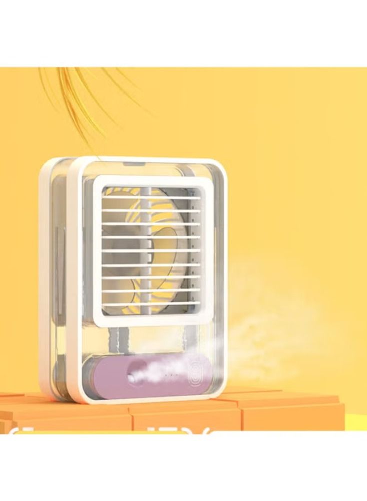 Dream Zone مروحة رذاذ صغيرة محمولة باليد مزودة بمنفذ USB مع مروحة رش تعمل بالبطارية مضيئة للسفر والمنزل والمكتب والتخييم في الهواء الطلق - Image 1