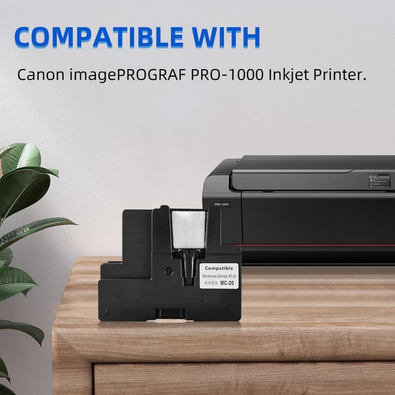Aomya MC-20 Maintenance Cartridge Replacement MC20 Waste Ink Tank Collection Compatible with Canon imagePROGRAF PRO-1000 Inkjet Printers - Image 3