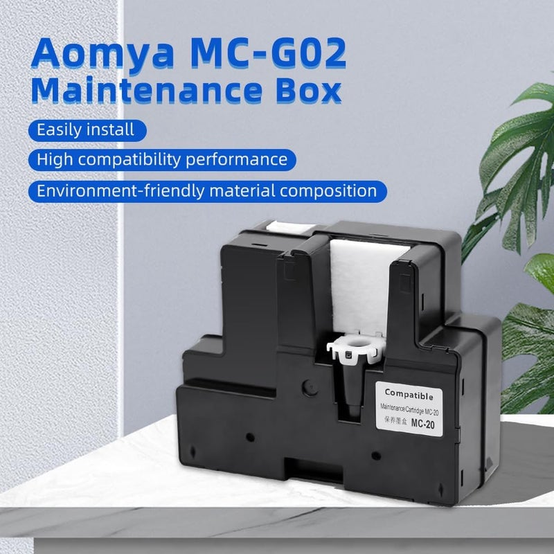 Aomya MC-20 Maintenance Cartridge Replacement MC20 Waste Ink Tank Collection Compatible with Canon imagePROGRAF PRO-1000 Inkjet Printers - Image 2