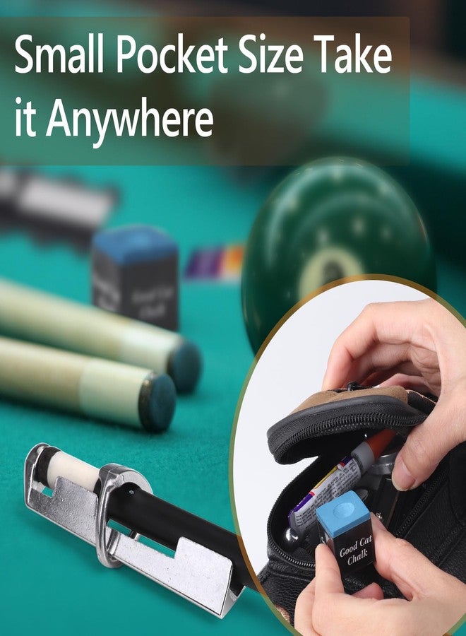Oztwel 30 pcs Pool Cue Repair Kit 1 5in1 Pool Cue Tips Repair Tool 2 Pool Cue Tip Clamp 12 Billiard Cue Tips 5 Ferrules 6 Chalk Cubes 2 Cue Tips Trimmers - Image 3