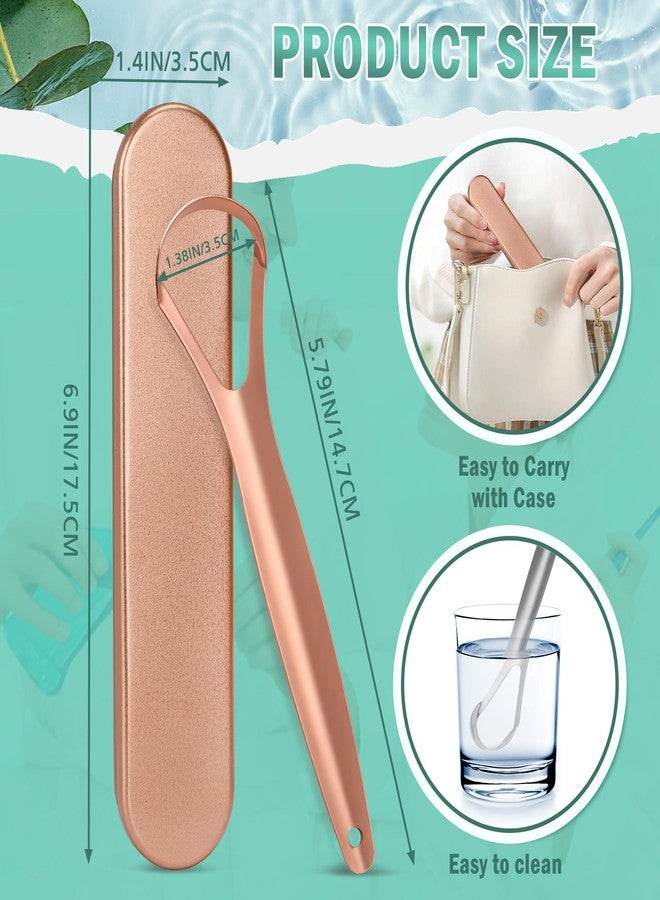 Milifox Tongue Scraper for Adults, 2 Pack Stainless Steel Tongue Scraper Cleaner with Case, Metal Scrapers for Kids, Travel, Home, Reduce Bad Breath and Breathe Fresh - Image 2
