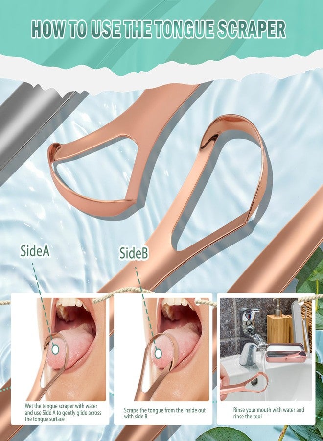 Milifox Tongue Scraper for Adults, 2 Pack Stainless Steel Tongue Scraper Cleaner with Case, Metal Scrapers for Kids, Travel, Home, Reduce Bad Breath and Breathe Fresh - Image 4