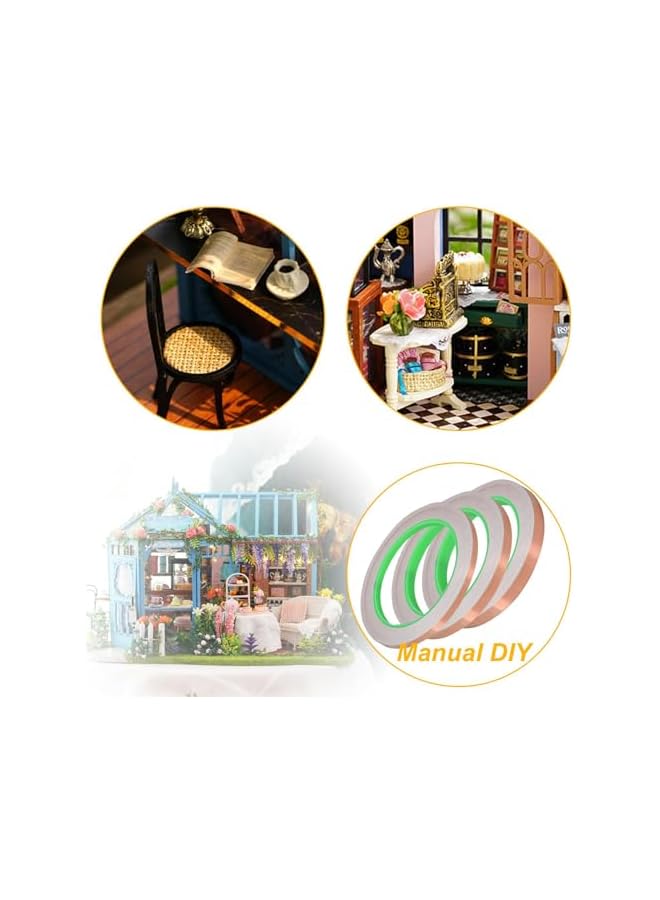 PROMASS promass Conductive Adhesive Copper Tape, 4 Pcs Conductive Copper Foil Tape, Conductive Copper Tape with Single-Sided for EMI Shielding,Slug Repellent,Paper Circuits,Electrical Repairs,Grounding  - Image 4
