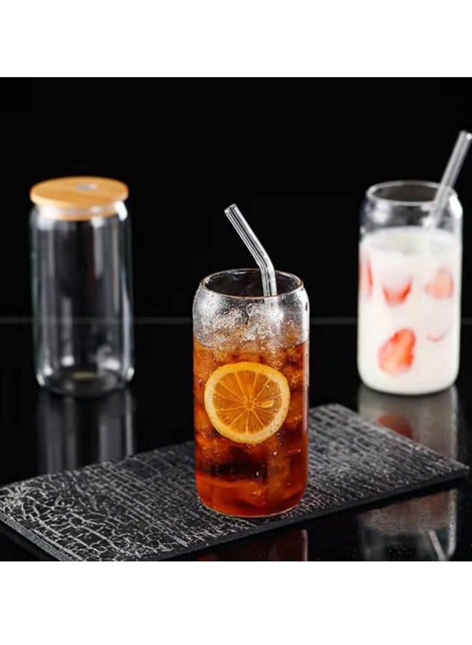 Spaceshoop Thermal Clear Glass Straw with Bamboo Lid and Glass Lollip, Hot and Cold Beverages, Tea Cups, Coffee and Iced Juices - 600ml  - Image 3