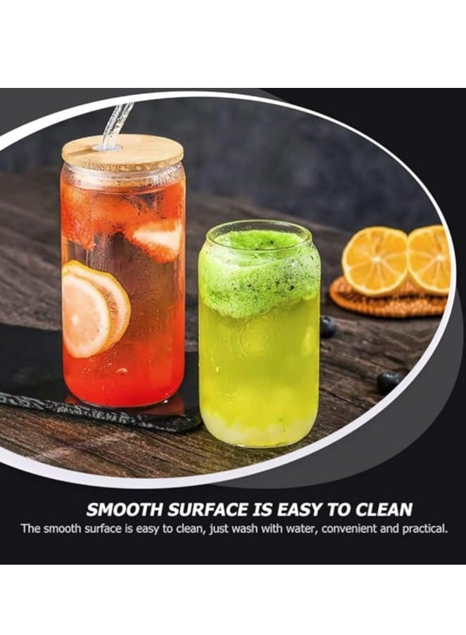 Spaceshoop Thermal Clear Glass Straw with Bamboo Lid and Glass Lollip, Hot and Cold Beverages, Tea Cups, Coffee and Iced Juices - 600ml  - Image 5