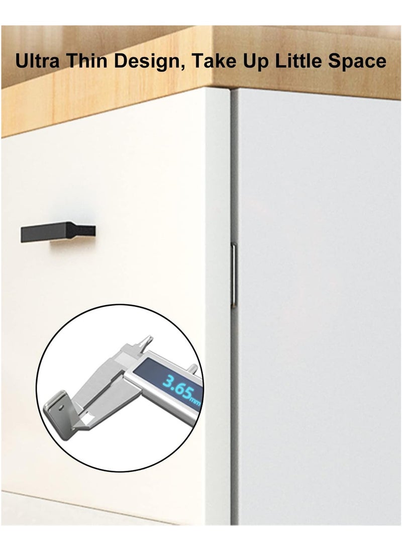 sokany 5 PCS Cabinet Magnetic Catch Tool Set, Ultra Thin Cabinet Door Magnetic Catch for Drawer, Magnets Adhesive Cabinet Latch Magnetic Closures for Kitchen Closet and Door Closing, Magnetic Door Catch Closer (Silver/Red)  - Image 5