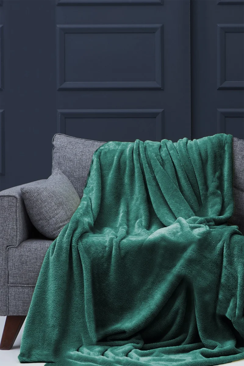 Mislina Single Wellsoft Blanket - Dark Green 150X200 cm
