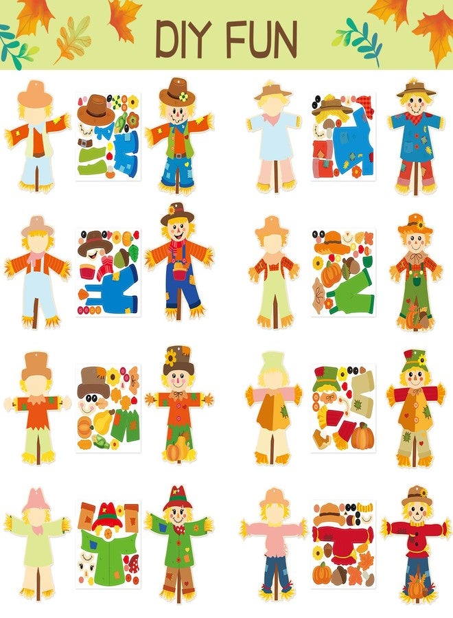 Fancy Land 32 Sets Fall Crafts for Kids Autumn Scarecrow Craft Kits Make Your Own Scarecrow Classroom Activities Home Activities Thanksgiving Party Favors - Image 3