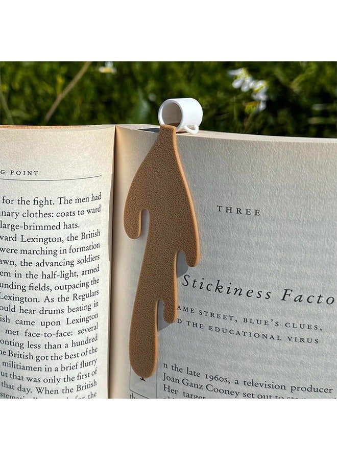 Spilled Coffee Bookmark, Unique Bookmarks, Cute Funny Bookmarks for Book Lovers Gifts, Funny Spilled Coffee Bookmark 1PCS - Image 5
