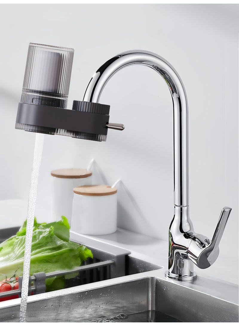 TAYYIB NOOR 7-Stage Kitchen Faucet Water Filter & Purifier for Home Drinking - Reusable Ceramic & Carbon Filter, Dual-Mode Spray, Softens Hard Water, Removes Chlorine & Impurities - Image 3
