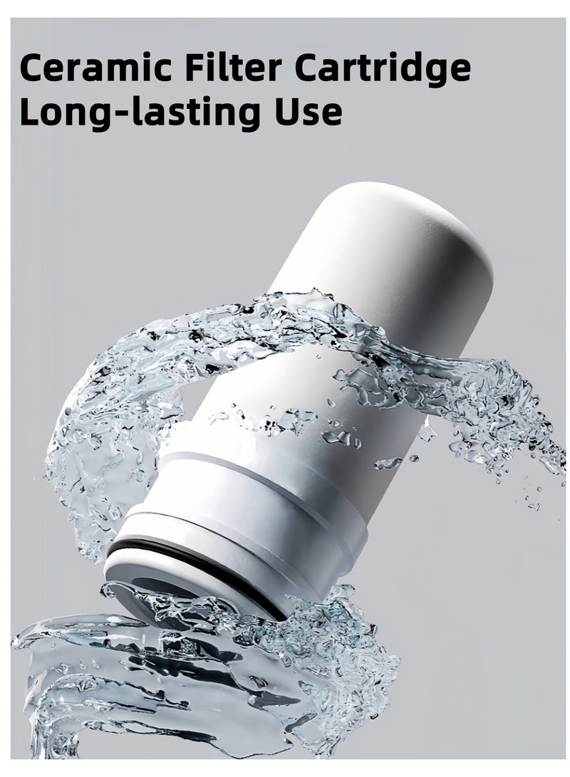 TAYYIB NOOR 7-Stage Kitchen Faucet Water Filter & Purifier for Home Drinking - Reusable Ceramic & Carbon Filter, Dual-Mode Spray, Softens Hard Water, Removes Chlorine & Impurities - Image 2