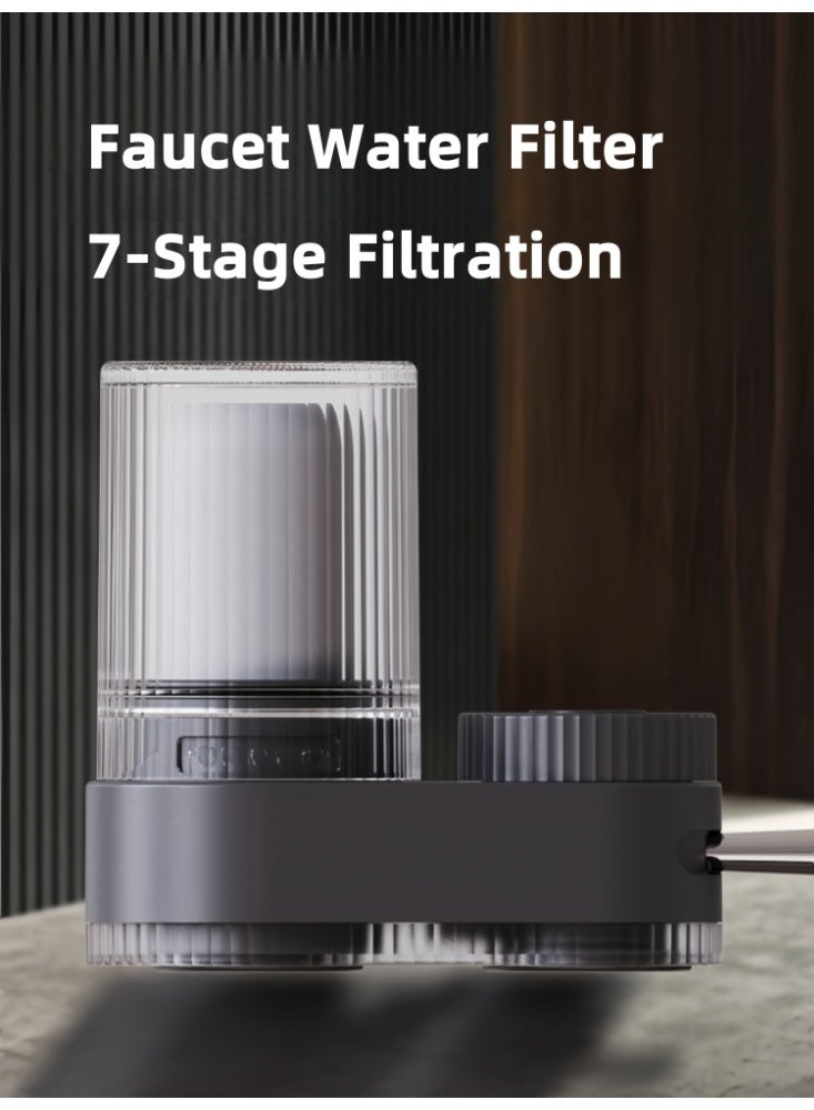 TAYYIB NOOR 7-Stage Kitchen Faucet Water Filter & Purifier for Home Drinking - Reusable Ceramic & Carbon Filter, Dual-Mode Spray, Softens Hard Water, Removes Chlorine & Impurities - Image 4
