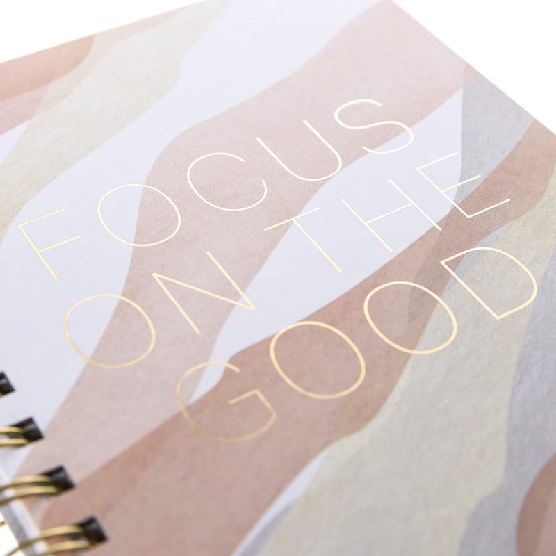 Graphique Spiral Hard Cover Journal - Focus - 6.25" x 8.25", 160 Lined Pages, Gold Foil - Perfect for Taking Notes, Writing Lists and More - Image 3