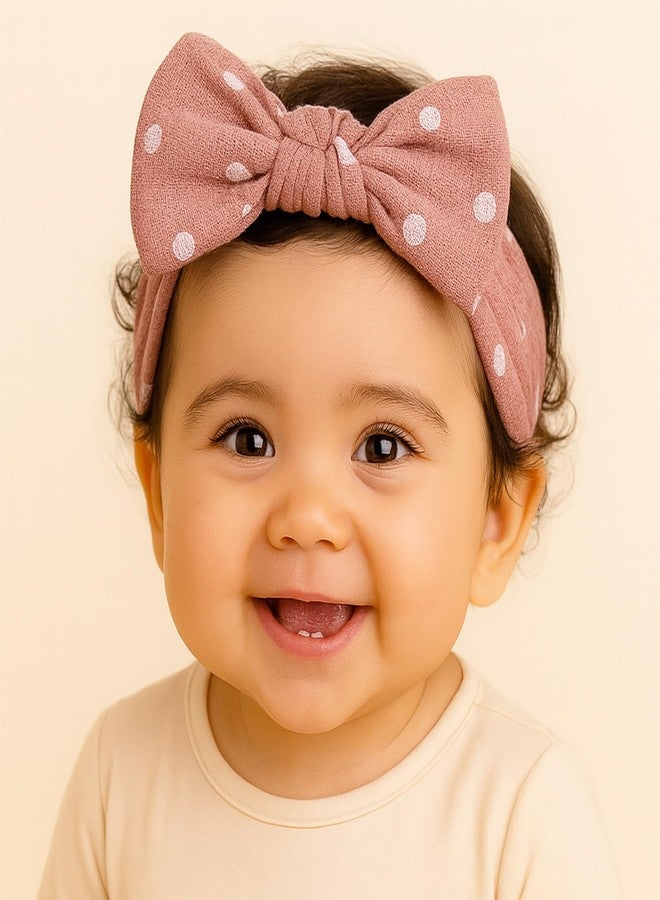 SYGA 3 Pcs Baby Headband Nylon Bow Soft Stretchable Hairband for Newborn Infant Toddler Kids For 0-3 Year (Type-I, Free Size) - Image 3
