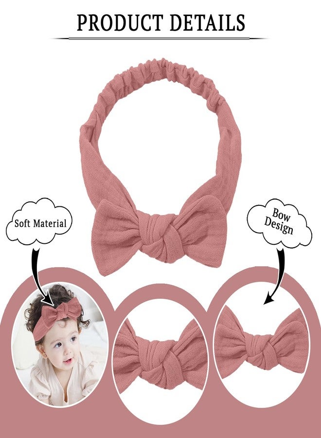 SYGA 3 Pcs Baby Headband Nylon Bow Soft Stretchable Hairband for Newborn Infant Toddler Kids For 0-3 Year (Type-I, Free Size) - Image 5