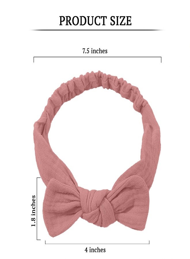 SYGA 3 Pcs Baby Headband Nylon Bow Soft Stretchable Hairband for Newborn Infant Toddler Kids For 0-3 Year (Type-I, Free Size) - Image 4