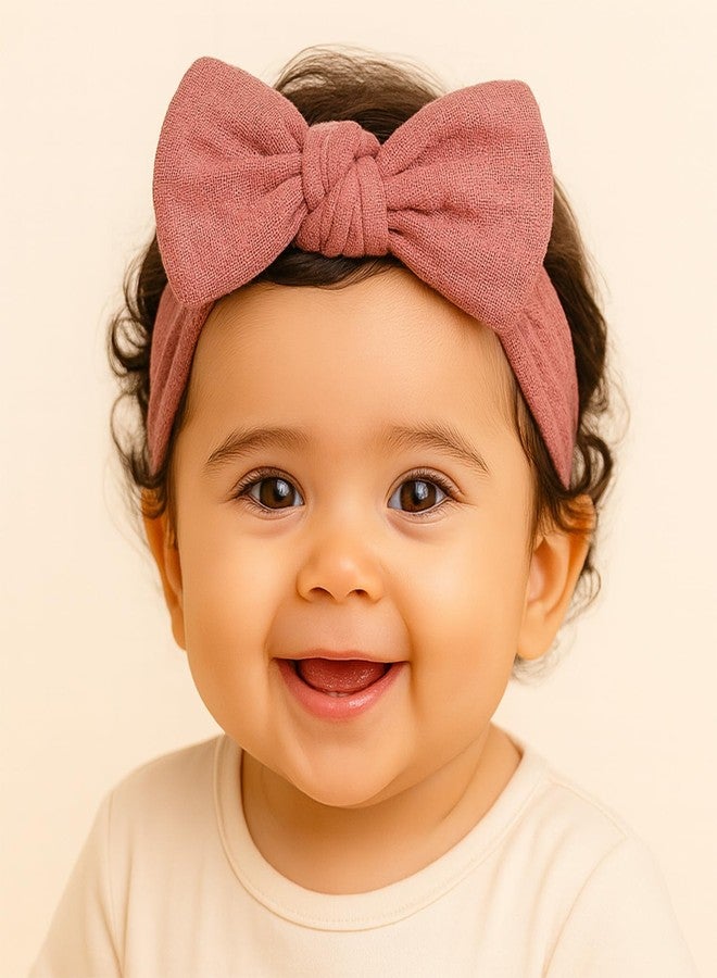 SYGA 3 Pcs Baby Headband Nylon Bow Soft Stretchable Hairband for Newborn Infant Toddler Kids For 0-3 Year (Type-I, Free Size) - Image 2