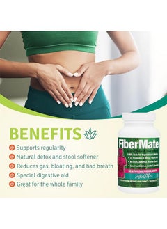 Fibermate Tablets, Body Detox & Stool Softener, Contains Vegetables & Herbs, Gentle Irregularity Relief, Safe Digestive Support, No Psyllium Or Bran, Gluten & Dairyfree (160 Tablets) - pzsku/Z8F9C559149998144D33EZ/45/_/1728309260/6d6909fc-b186-46a8-af70-88f0b76dbfd1