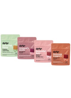 6In1 Immune Support Supplement Fruity Chews + Women’S Multivitamin Chews + Peaceful Sleep Chews + Beautiful Hair Chews Individually Wrapped Vitamin Fruity Chews6Day Supplyvariety Pack (4)