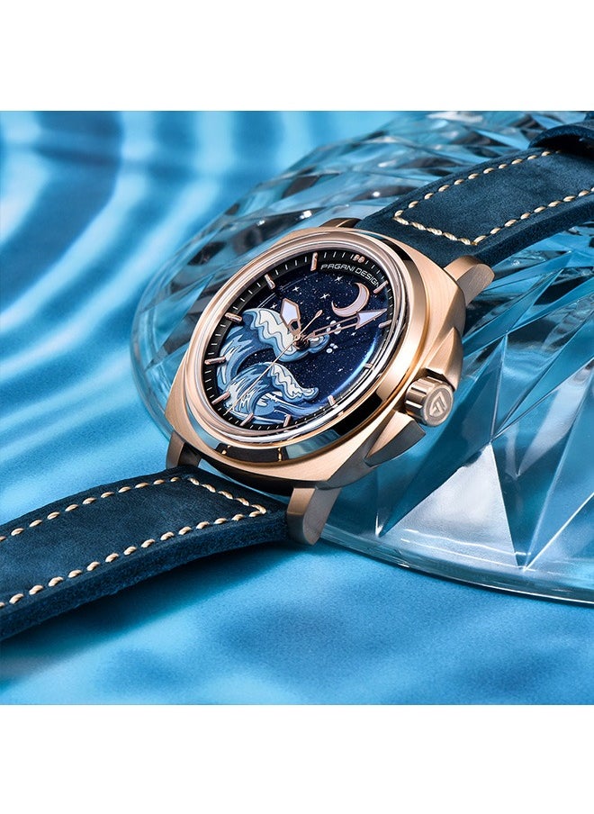 PAGANI DESIGN Men's Automatic Watches 43mm Stainless Steel Unique Waterproof Mechanical Wrist Watch for Men NH35A Movement  - Image 3