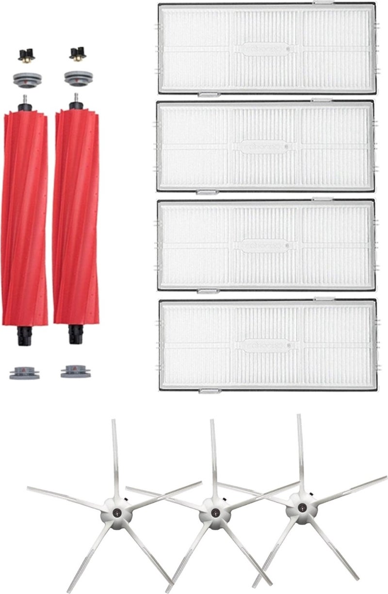Roborge 9-Piece Spare Parts Set Compatible with Roborock S7 Max V Ultra Robot Vacuum Cleaner 