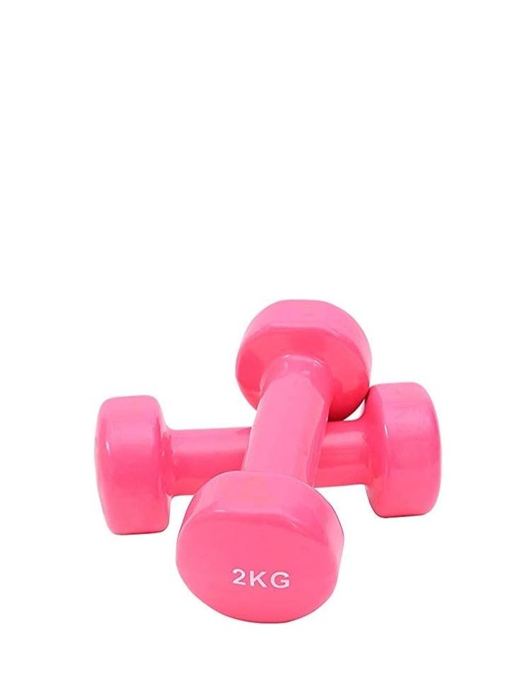 في سبورت دمبل حديد مطلي بالفينيل بوزن 2 كجم ، مجموعه من قطعتين ، من في سبورت - Image 1